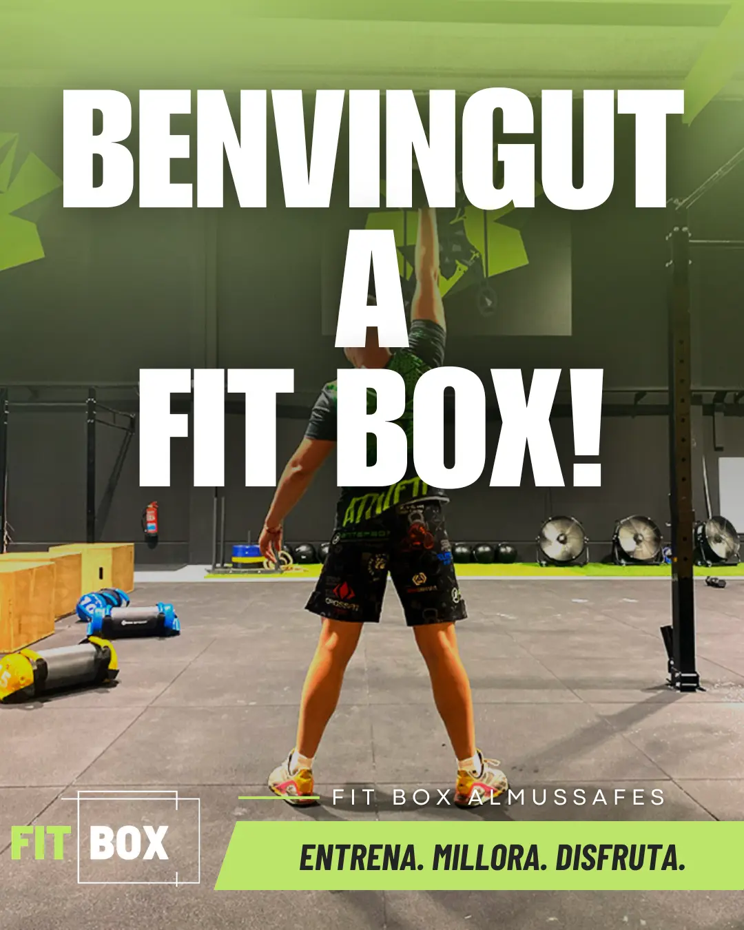 Cartell de benvinguda a Fit Box Almussafes