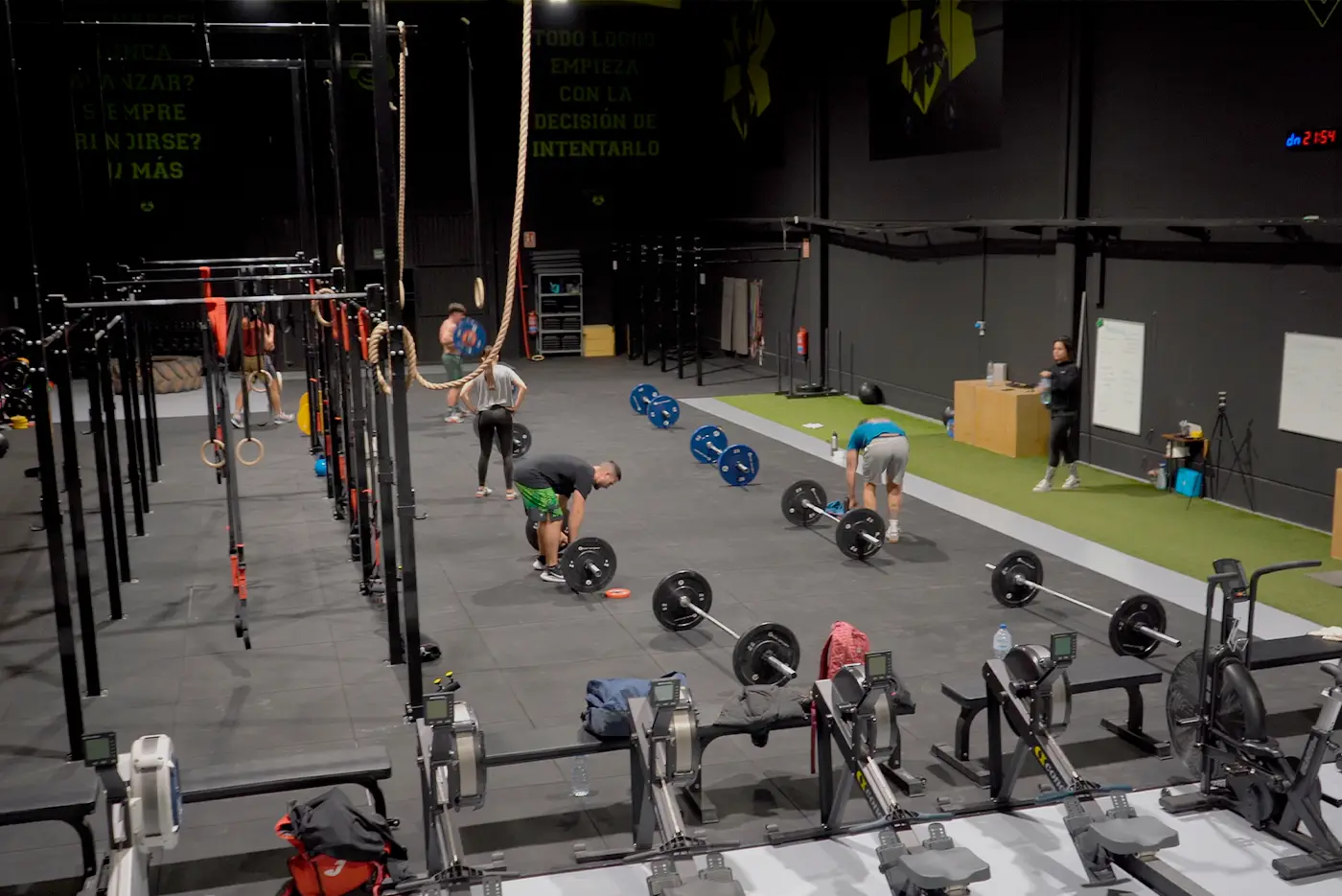 Clase intensa dentro del box Fit Box
